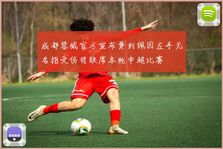 成都蓉城官方宣布费利佩因左手无名指受伤将缺席本轮中超比赛